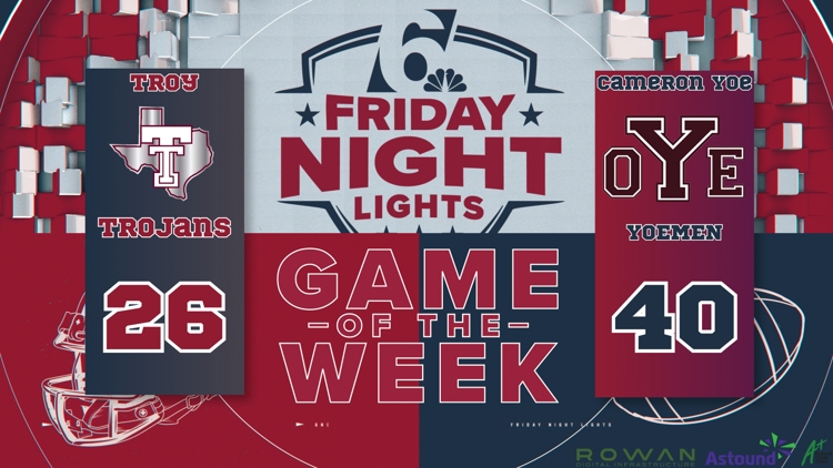 Friday Night Lights Game of the Week | Troy vs. Cameron Yoe — KCEN (Central Texas), Beijing Sports news